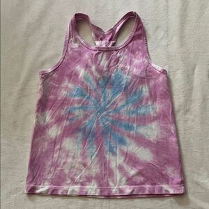 Cat & Jack Pink and Blue Tie-Dye Tank Top